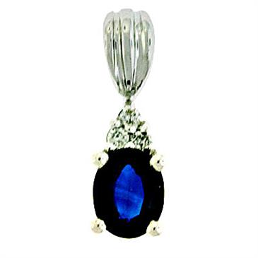 Prima Sapphire & Diamond Pendant