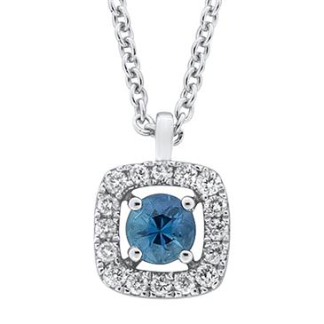 Prima Sapphire & Diamond Pendant With Chain