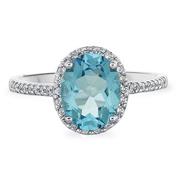 Prima Swiss Blue & Diamond Ring