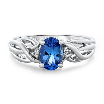 Prima Tanzanite & Diamond Ring