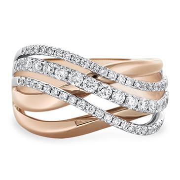 Prima Three Row Diamond Ring