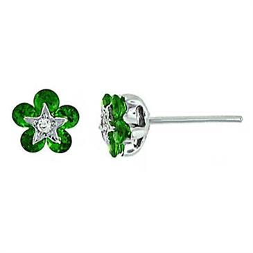 Prima Tsavorite & Diamond Earrings