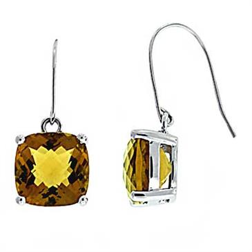 Prima Whiskey Quartz Earrings