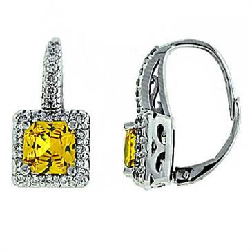 Prima Yellow Sapphire & Diamond Earrings