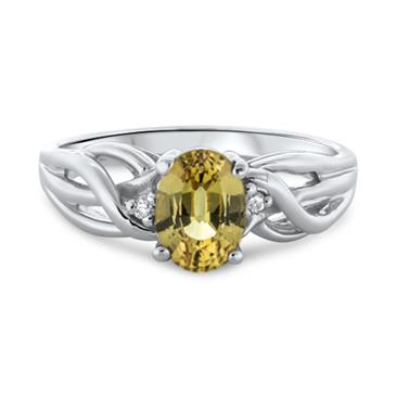 Prima Yellow Sapphire & Diamond Ring