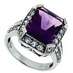 Prima   Amethyst And White Topaz Ring