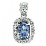 Prima   Blue Sapphire & Diamond Pendant