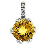 Prima   Citrine & Diamond Pendant