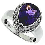 Prima   Diamond And Amethyst Ring