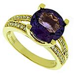 Prima   Diamond And Amethyst Ring