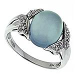 Prima   Diamond And Blue Chalcedony Ring