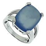 Prima   Diamond And Blue Chalcedony Ring