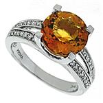 Prima   Diamond And Citrine Ring