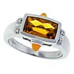 Prima   Diamond And Citrine Ring