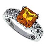 Prima   Diamond And Citrine Ring