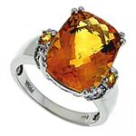 Prima   Diamond And Citrine Ring