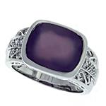 Prima   Diamond And Lavender Chalcedony Ring