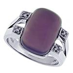 Prima   Diamond And Lavender Chalcedony Ring