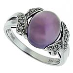 Prima   Diamond And Lavender Chalcedony Ring