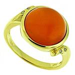 Prima   Diamond And Orange Chalcedony Ring