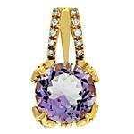 Prima   Diamond And Pink Amethyst Pendant