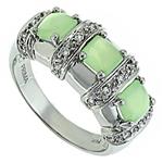 Prima   Diamond And Prehnite Ring