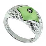 Prima   Diamond And Prehnite Ring