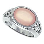 Prima   Diamond And Rose Quartz Ring