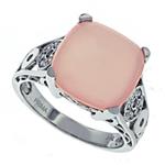 Prima   Diamond And Rose Quartz Ring