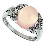 Prima   Diamond And Rose Quartz Ring