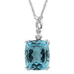 Prima   Diamond & Blue Topaz Pendant