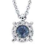 Prima   Diamond & Sapphire Pendant With Chain