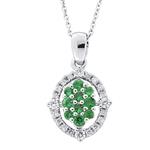 Prima   Emerald & Diamond Pendant With Chain