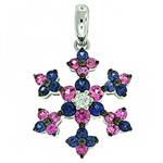 Prima   Multi Sapphire & Diamond Pendant