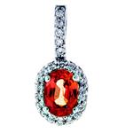 Prima   Red Sapphire & Diamond Pendant