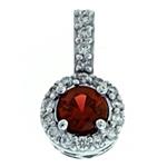 Prima   Red Sapphire & Diamond Pendant