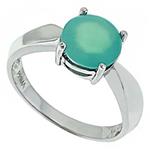 Prima   Sea Blue Chalcedony Ring