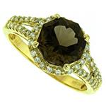 Prima  Smokey Quartz And Diamond Ring