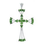 Prima   Tsavorite Cross Pendant