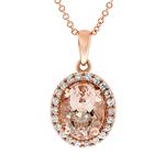 Prima 14k Rose Gemstone Pendant