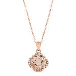 Prima 14k Rose Gemstone Pendant