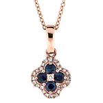 Prima 14k Rose Gemstone Pendant