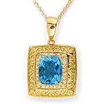 Prima 14k Rose Gemstone Pendant