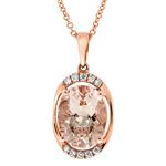 Prima 14k Rose  Gemstone  Pendant