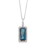 Prima 14k Two Tone Gemstone Pendant