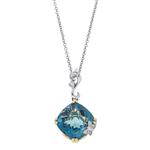 Prima 14k Two Tone Gemstone Pendant