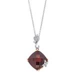 Prima 14k Two Tone Gemstone Pendant