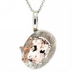 Prima 14k Two Tone  Gemstone  Pendant