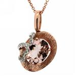 Prima 14k Two Tone  Gemstone  Pendant