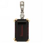 Prima 14k Two Tone Gemstone Pendant